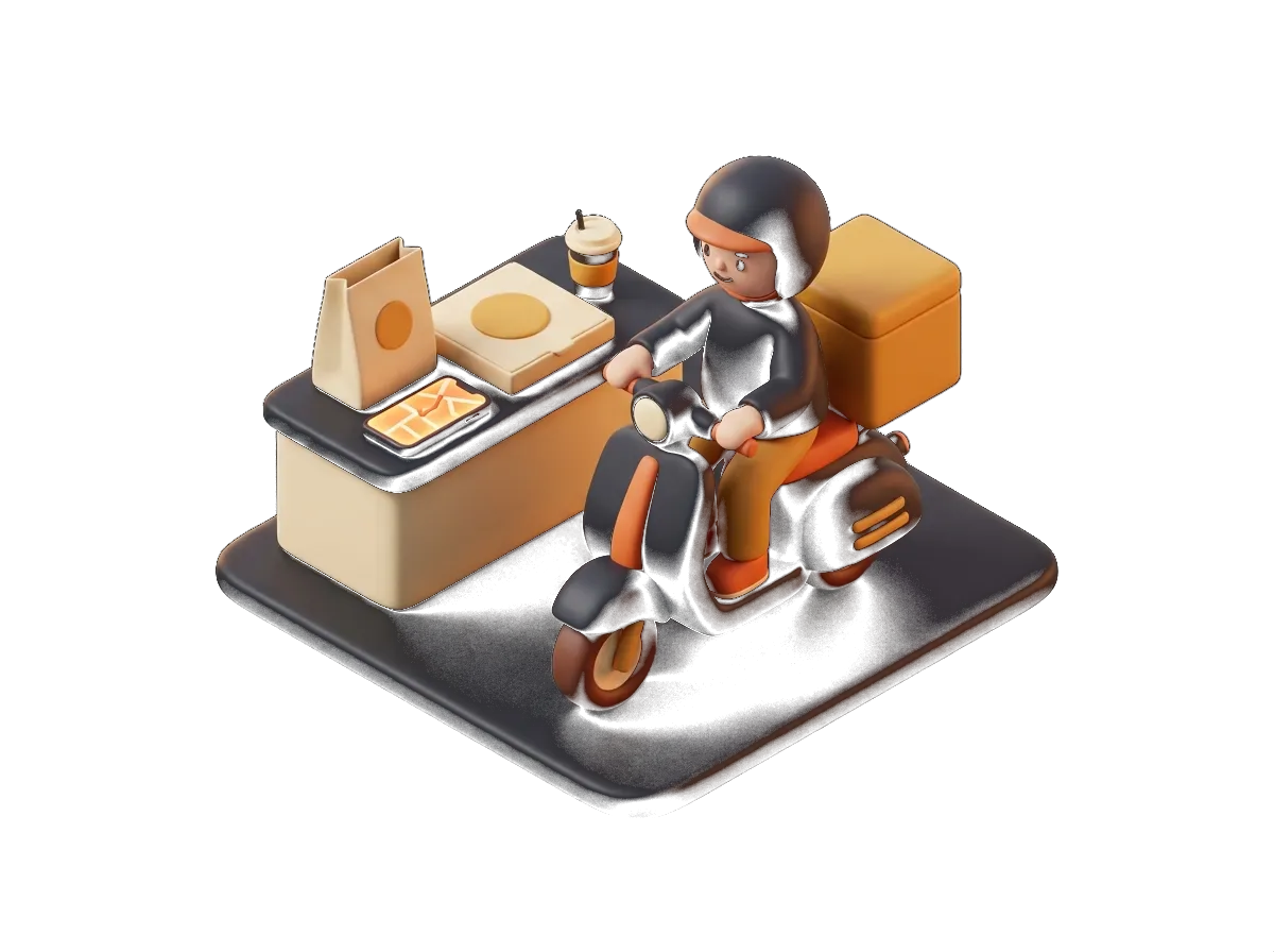 Ilustración: Delivery y recogida